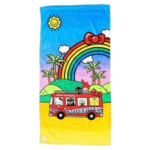 Universal Studios Hello Kitty Town Bus Beach Towel 30 x 60